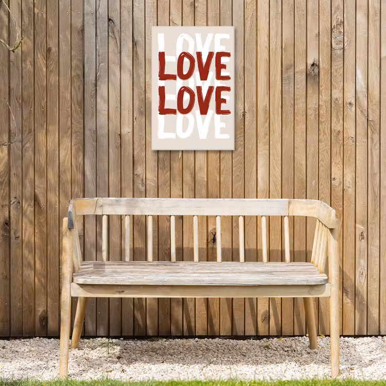 Buiten canvas - Love - Rood - Tekst — 3