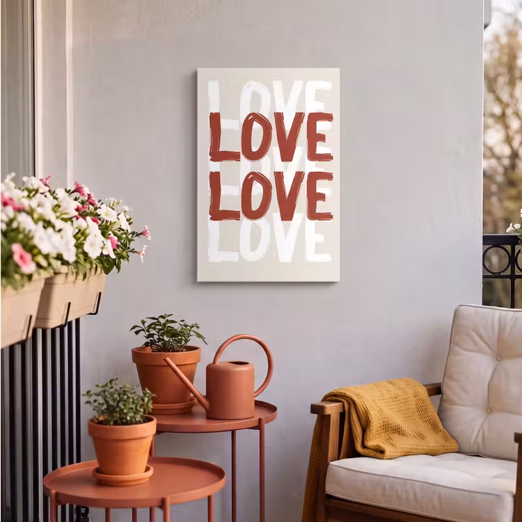 Buiten canvas - Love - Rood - Tekst — 4