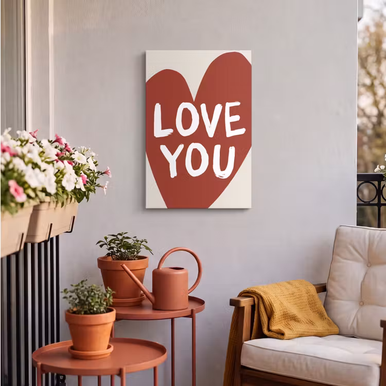 Buiten canvas - Loveyou - Hart - Rood — 4