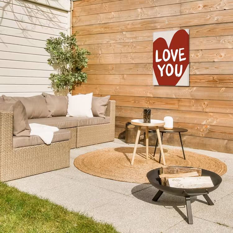 Buiten canvas - Loveyou - Hart - Rood — 5