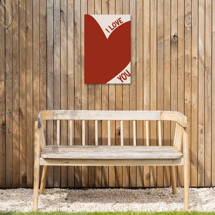 Buiten canvas - Loveyou - Rood - Hart — 3