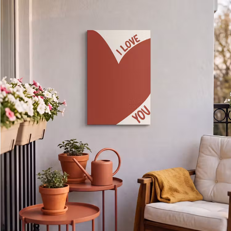 Buiten canvas - Loveyou - Rood - Hart — 4