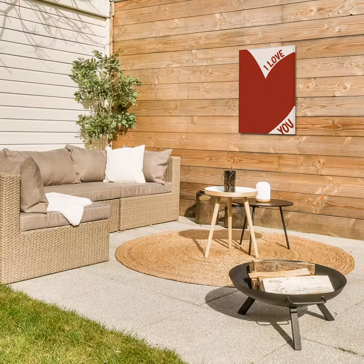 Buiten canvas - Loveyou - Rood - Hart — 5