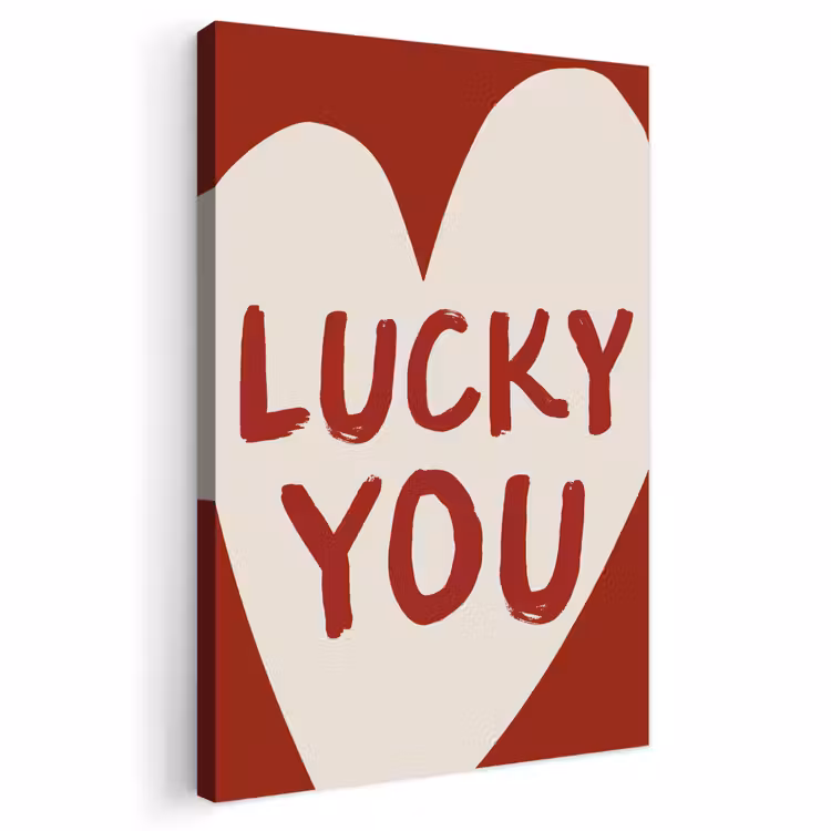 Buiten canvas - Lucky - Hart - Rood — 1