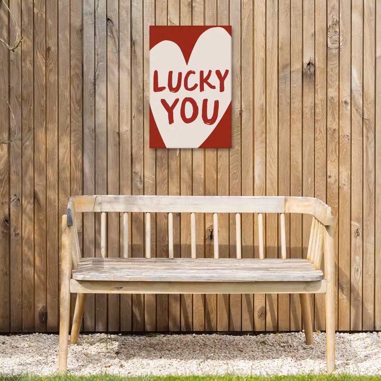 Buiten canvas - Lucky - Hart - Rood — 3