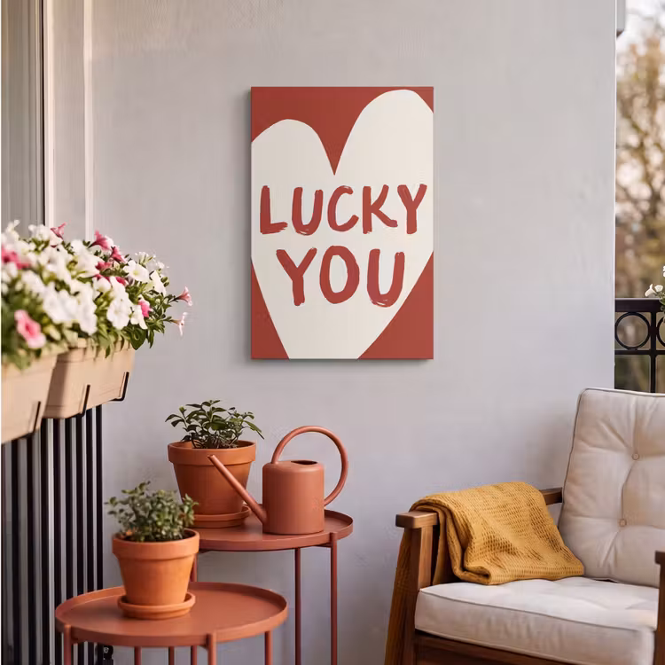 Buiten canvas - Lucky - Hart - Rood — 4
