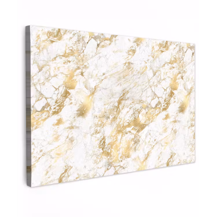Buiten canvas - Marmer - Goud - Structuur — 1
