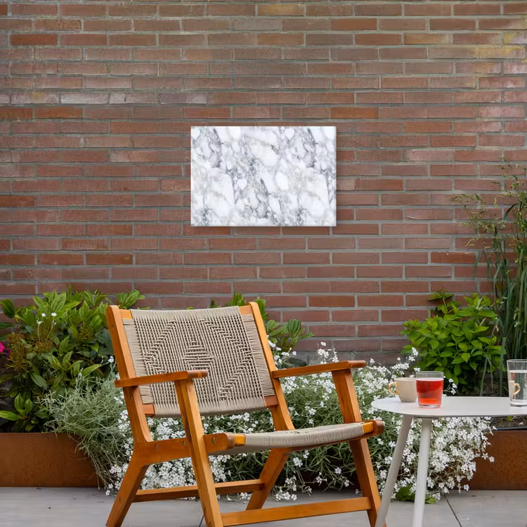 Buiten canvas - Mozaïek - Marmer - Wit - Onregelmatig — 2