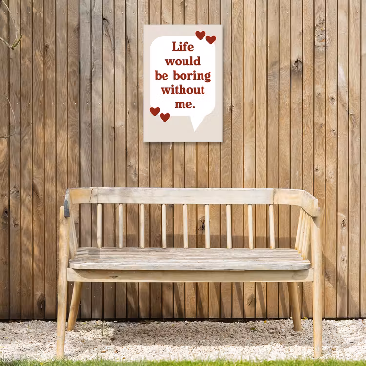 Buiten canvas - Quote - Tekstballon - Hartjes — 3