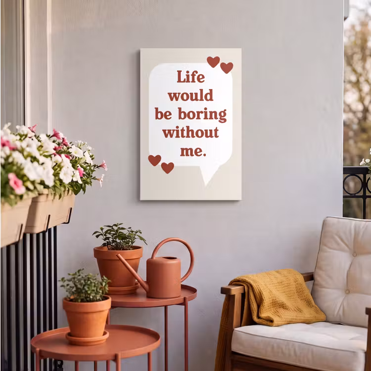 Buiten canvas - Quote - Tekstballon - Hartjes — 4