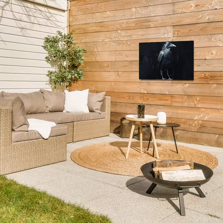 Buiten canvas - Raaf - Vogels - Zwart — 5
