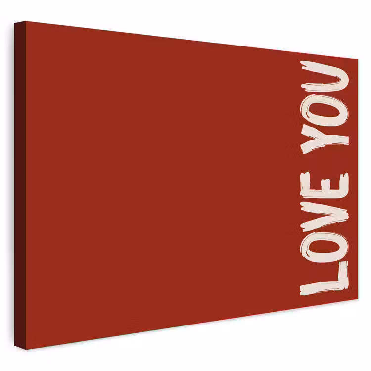 Buiten canvas - Schuin - Loveyou - Rood — 1