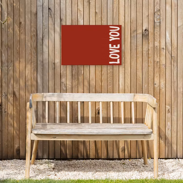 Buiten canvas - Schuin - Loveyou - Rood — 3