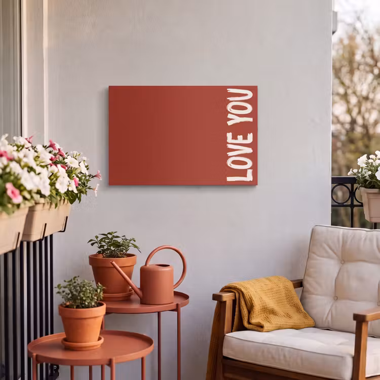 Buiten canvas - Schuin - Loveyou - Rood — 4
