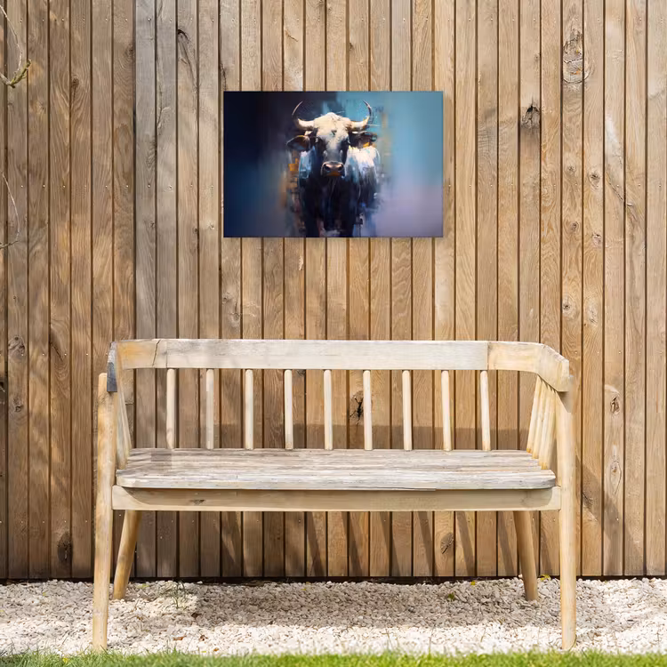 Buiten canvas - Stier - Zwart - Abstract - Horens — 3