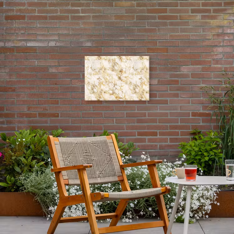 Buiten canvas - Warm - Gouden - Marmer - Patroon — 2