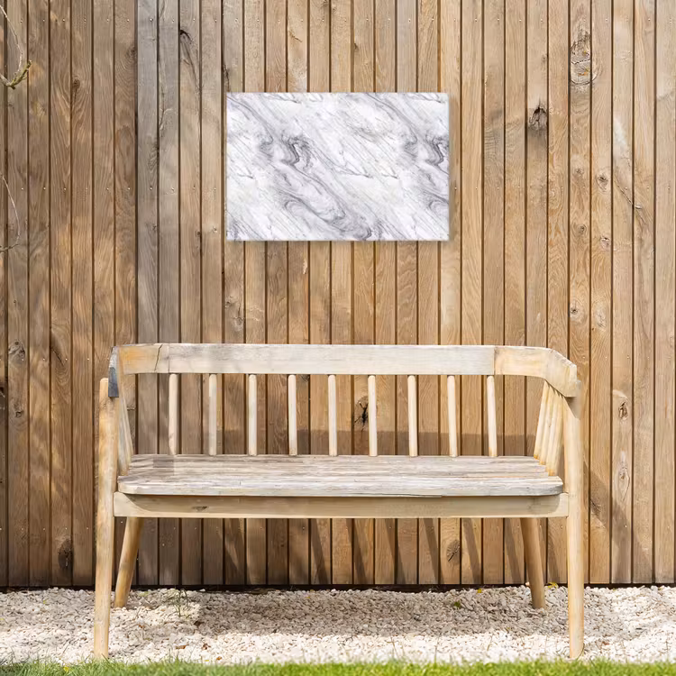 Buiten canvas - Wervelende - Grijsstructuur - Marmer - Wit — 3