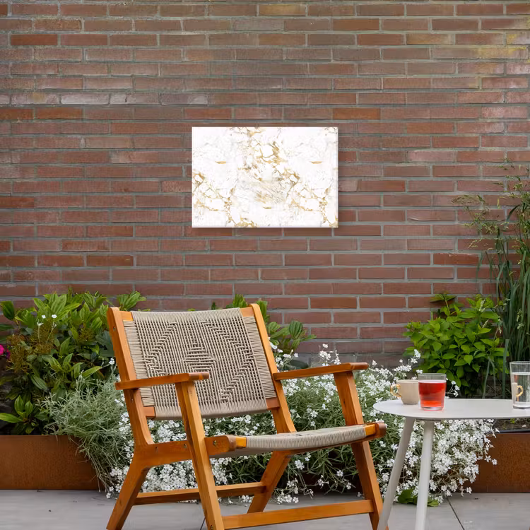 Buiten canvas - Wit - Marmer - Luxe - Goud — 2