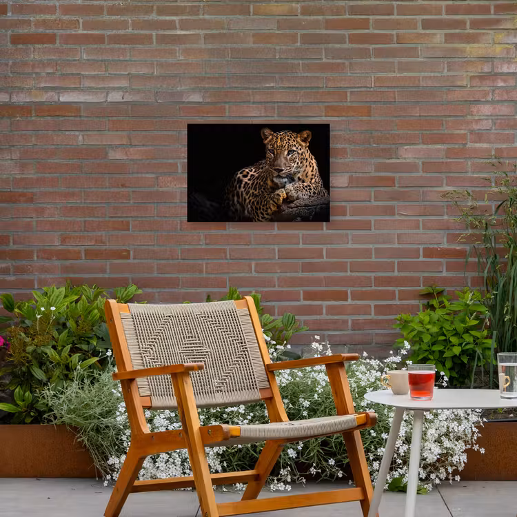 Buiten canvas - Luipaard in rust — 2