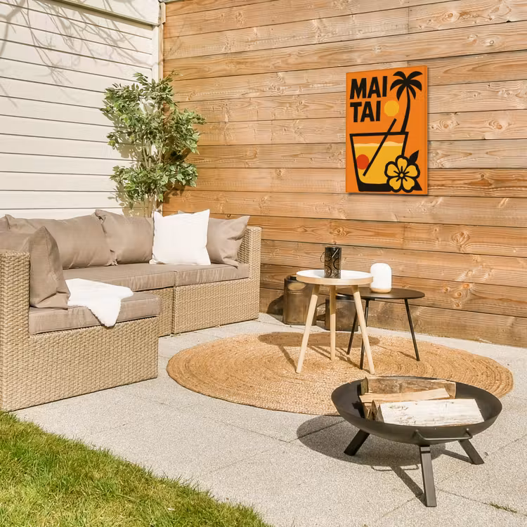 Buiten canvas - Palmboom - Bloem - Art - Drink — 5