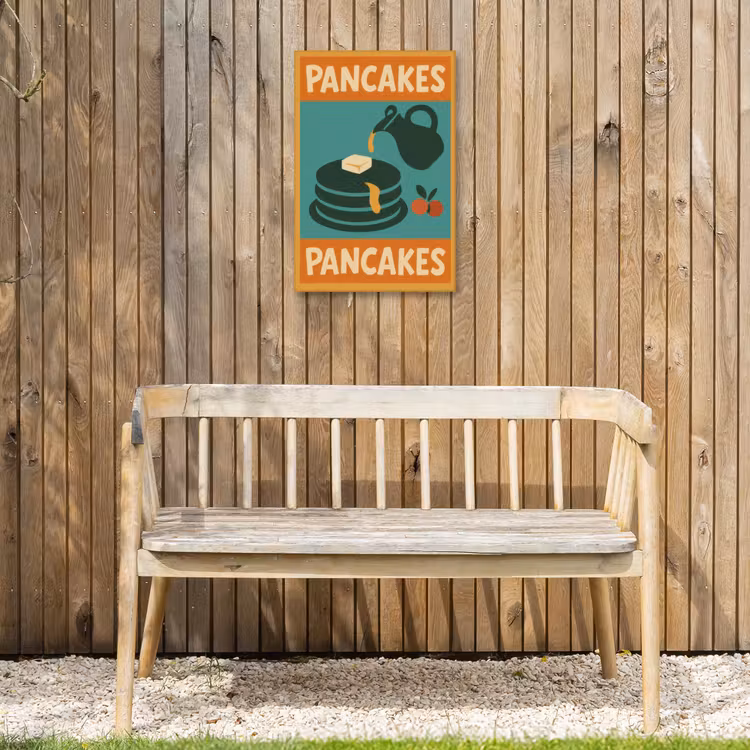 Buiten canvas - Pannenkoeken - Siroop - Illustratie - Oranje — 3