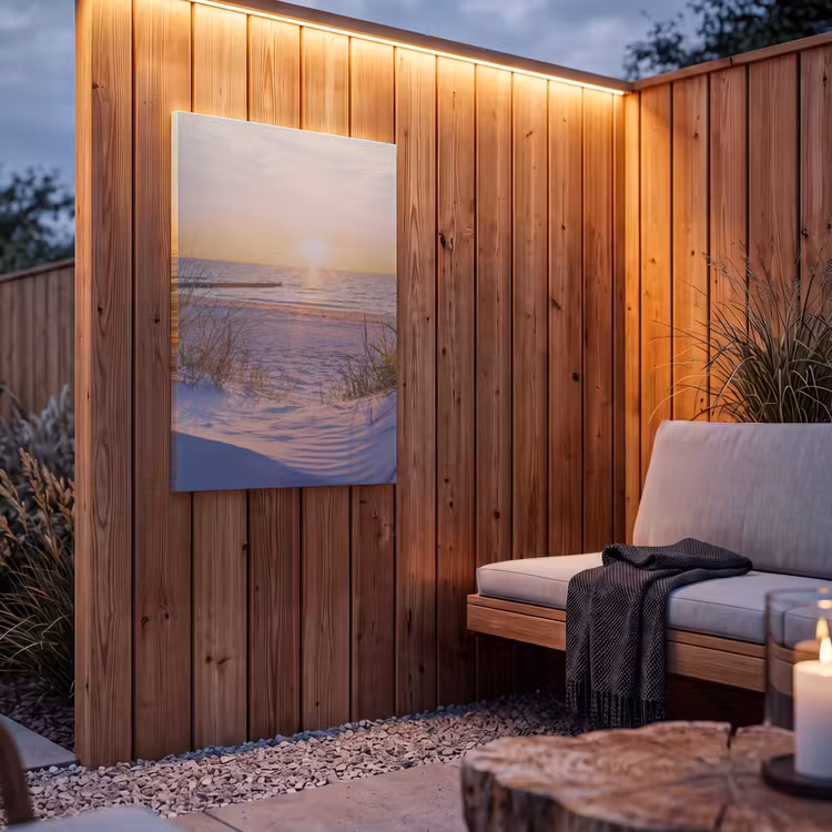 Buiten canvas - Strand - Zon - Duin - Gras - Zand - Horizon — 4