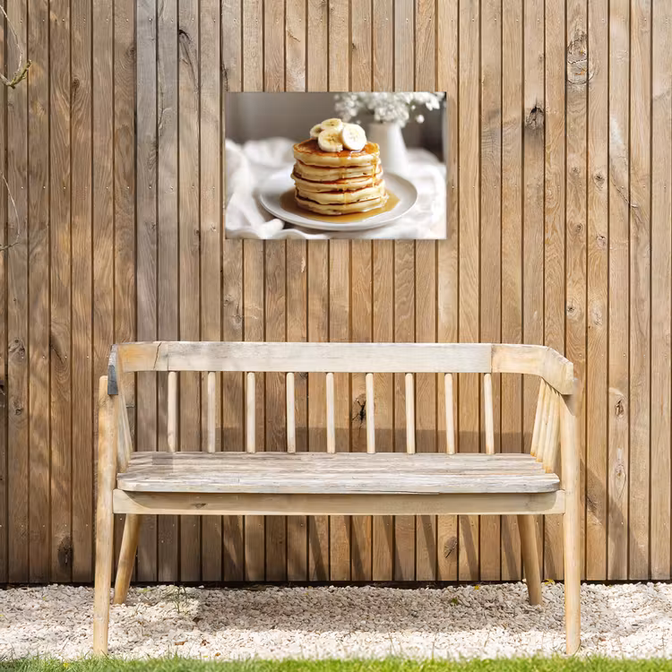 Buiten canvas - Pannenkoeken - Banaan - Siroop - Wit - Beige — 3