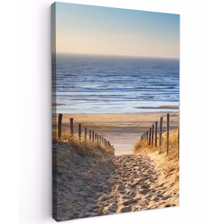 Buiten canvas - Strandpad bij Zonsondergang — 1