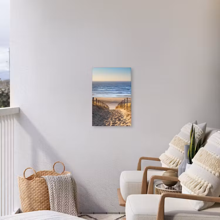 Buiten canvas - Strandpad bij Zonsondergang — 4