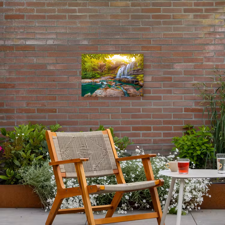 Buiten canvas - Waterval in een weelderig bos — 2