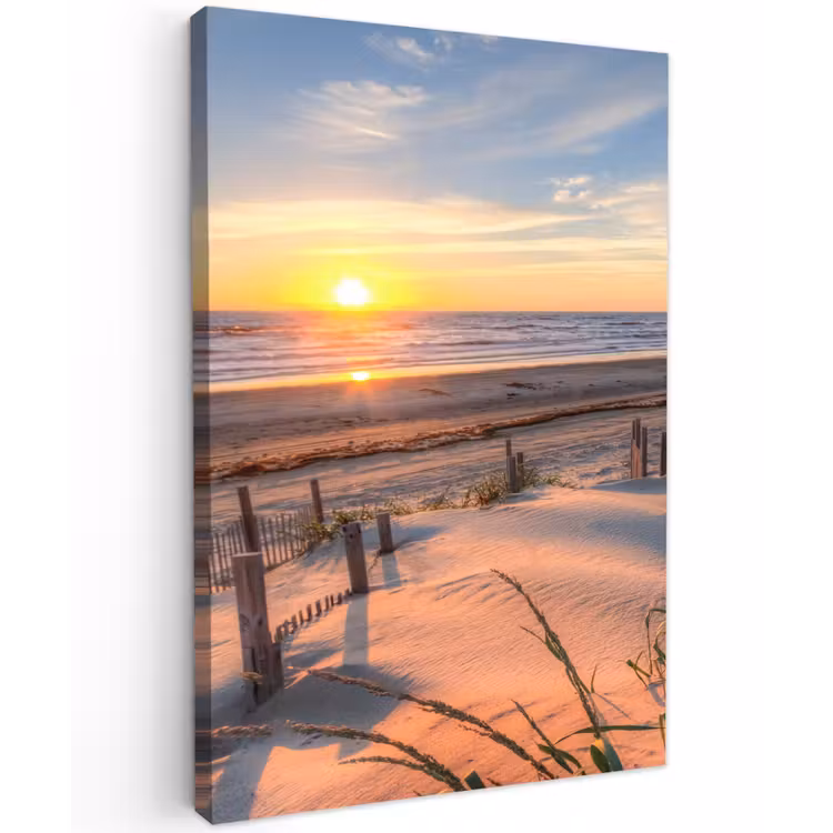Buiten canvas - Zandpad bij Zonsondergang — 1