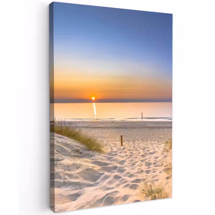 Buiten canvas - Zonsondergang aan Zee — 1