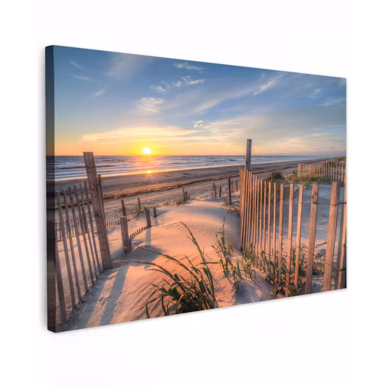 Buiten canvas - Zonsondergang Achter de Duinen — 1