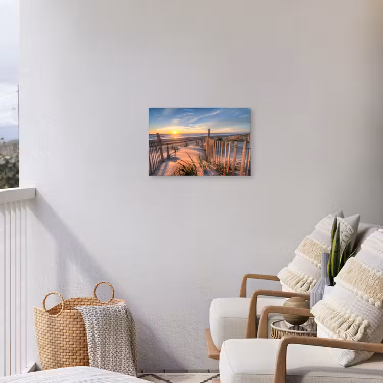 Buiten canvas - Zonsondergang Achter de Duinen — 4
