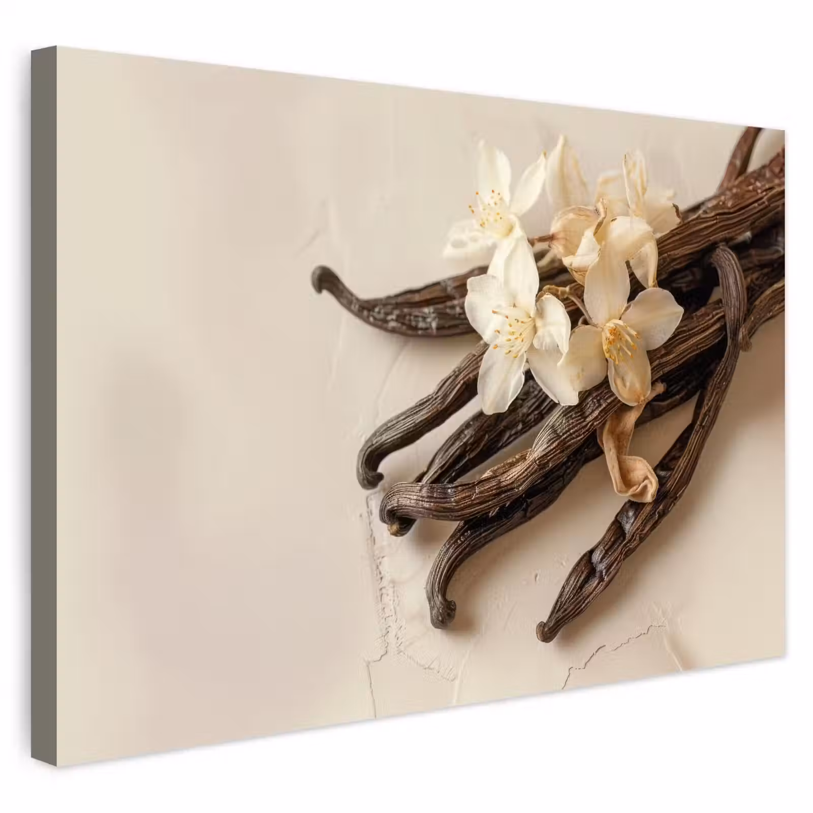 Buiten canvas - Vanille - Bloemen - Beige — 1