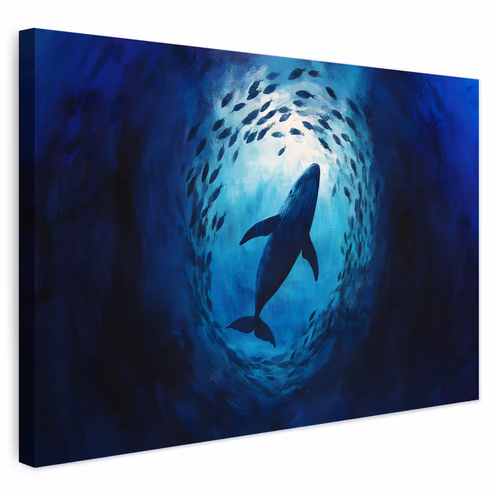 Buiten canvas - Walvis - Vissen - Donkerblauw — 1