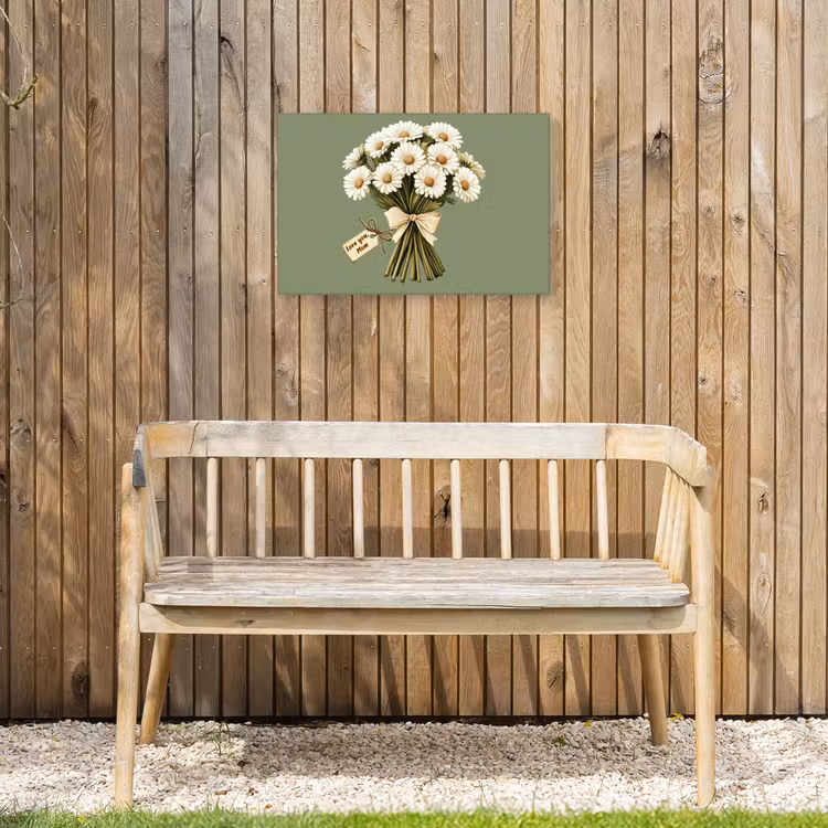 Buiten canvas - Lint - Boeket - Groen - Quote — 3