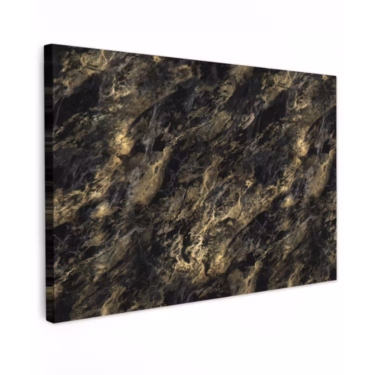 Buiten canvas - Marmer - Zwart - Goud — 1