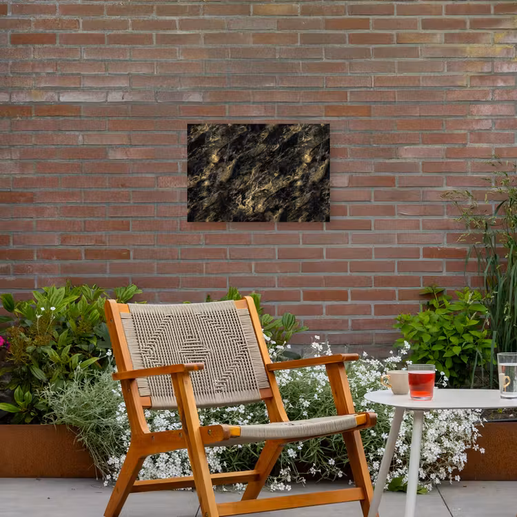 Buiten canvas - Marmer - Zwart - Goud — 2