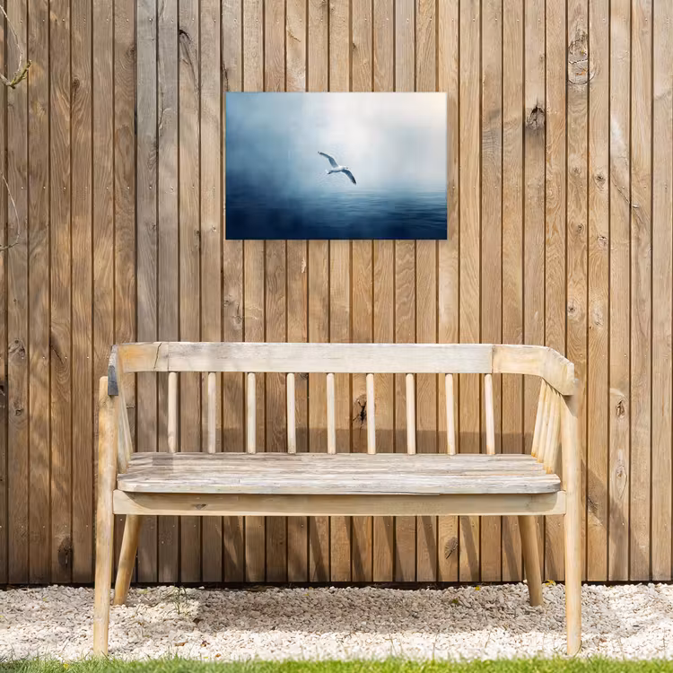 Buiten canvas - Meeuw - Wit - Zee - Mistig — 3