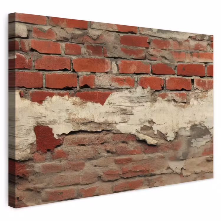 Buiten canvas - Muur - Baksteen - Verweerd — 1
