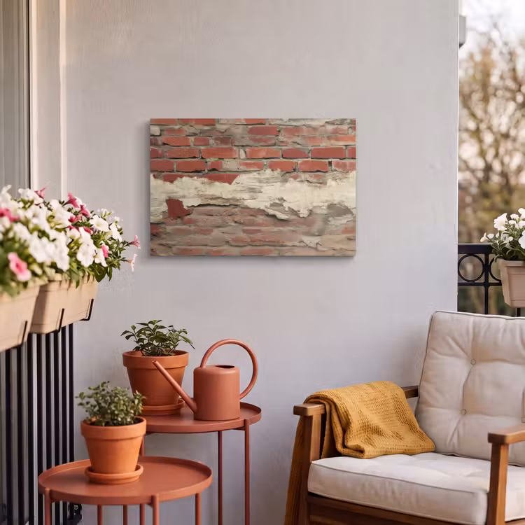 Buiten canvas - Muur - Baksteen - Verweerd — 3