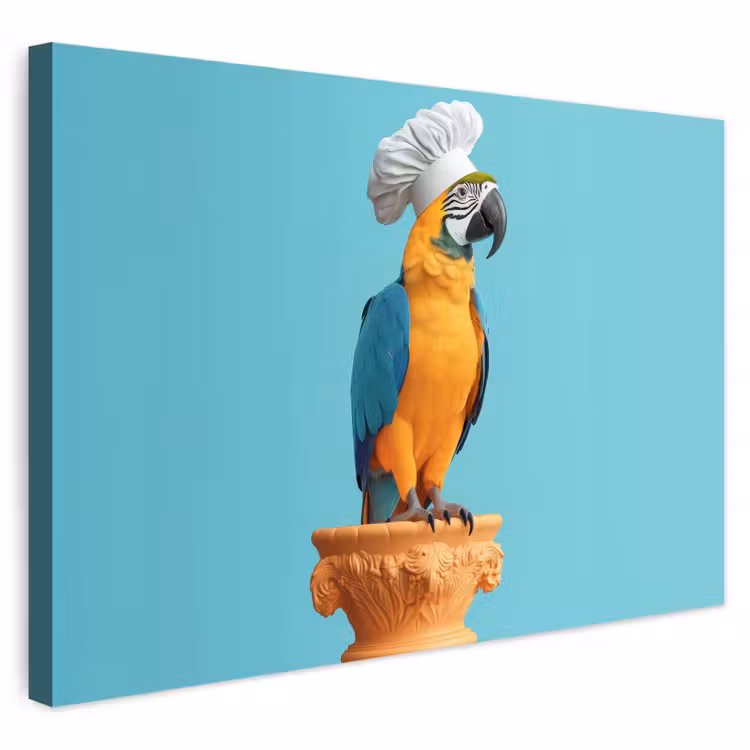 Buiten canvas - Papegaai - Koksmuts - Grappig - Vogel — 1