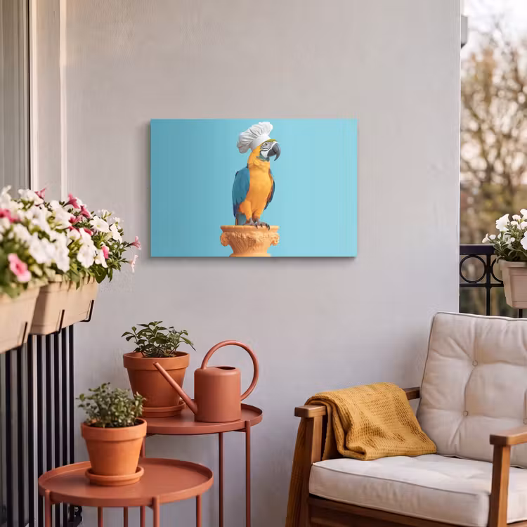 Buiten canvas - Papegaai - Koksmuts - Grappig - Vogel — 4
