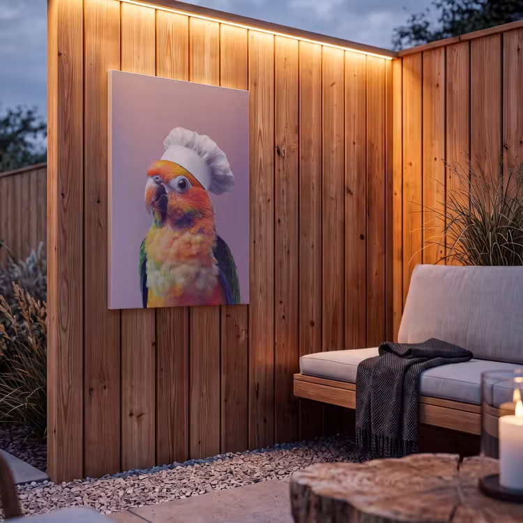 Buiten canvas - Papegaai - Koksmuts - Nieuwsgierig - Vogel — 4