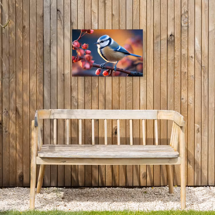 Buiten canvas - Pimpelmees bij Bloesems — 3