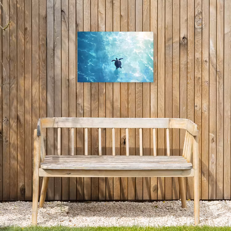 Buiten canvas - Schildpad - Zee - Blauw - Schittering — 3