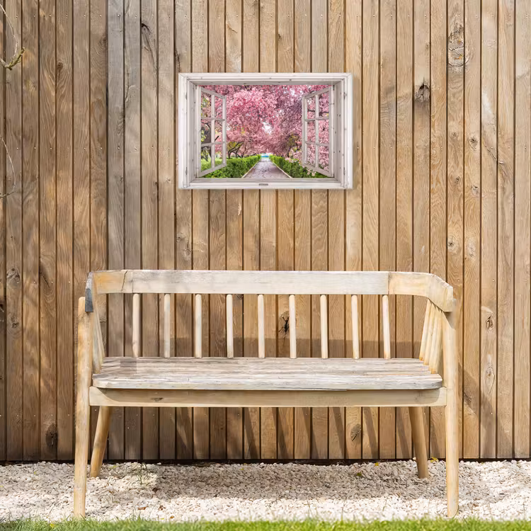 Buiten canvas - Uitzicht op Bloeiende Kersenbomen — 3