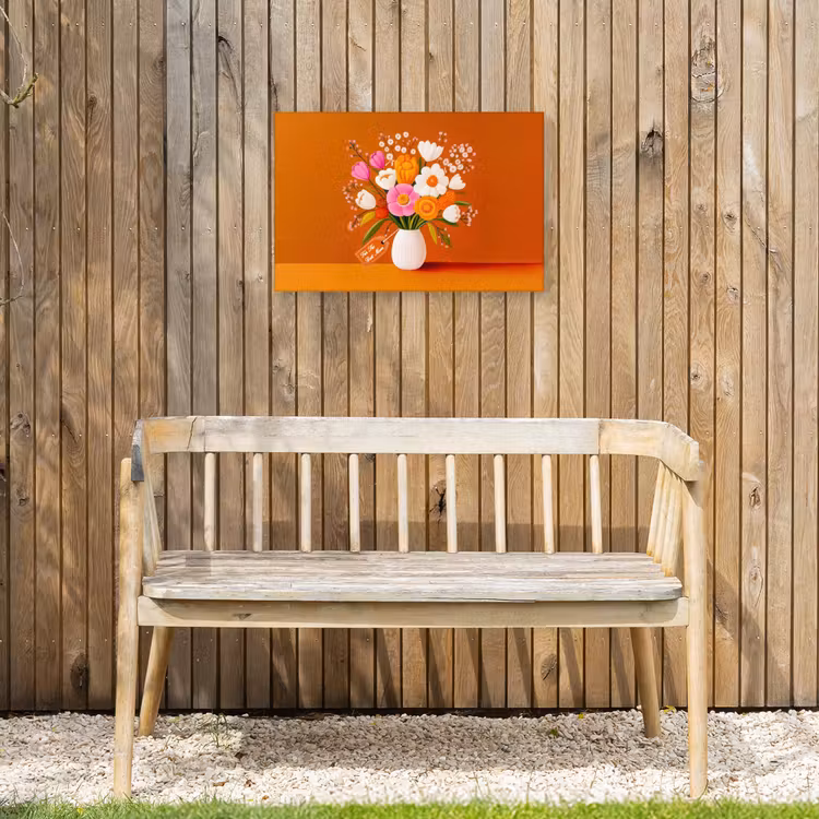 Buiten canvas - Vaas - Bloemen - Oranje — 3