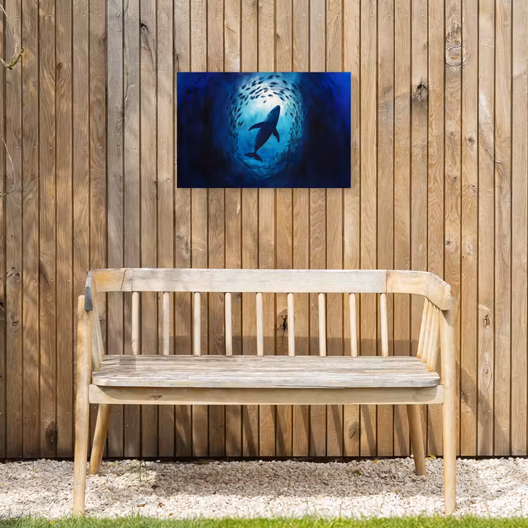 Buiten canvas - Walvis - Vissen - Donkerblauw — 3